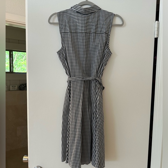 POPSUGAR black & white gingham sleeveless collared shirt dress size XS - Picture 3 of 4